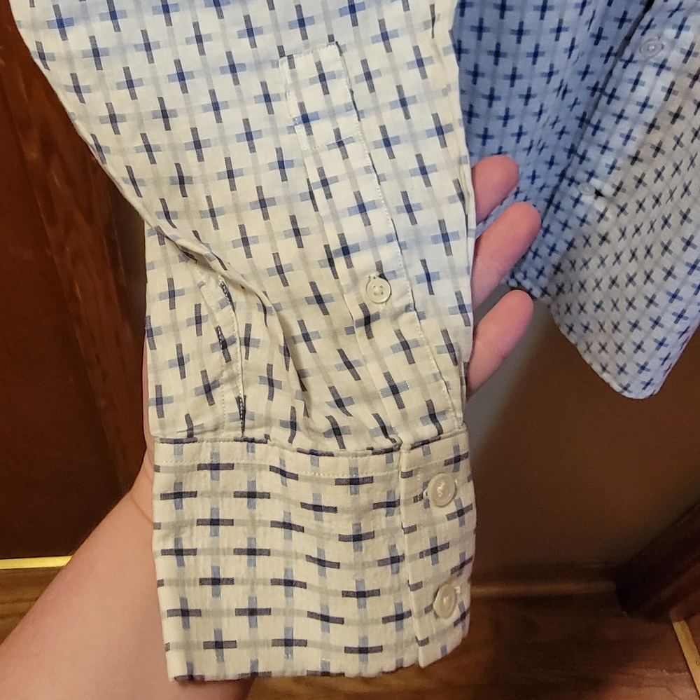 Men's Banana Rublic Button Down Long Sleeve Dress Shirt size XL 17-17 1/2 - Picture 5 of 10